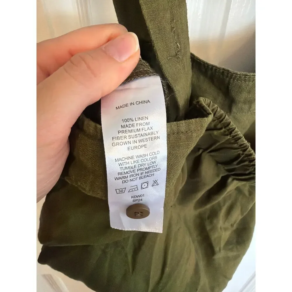 Quince 100% European Linen Square Neck Size S